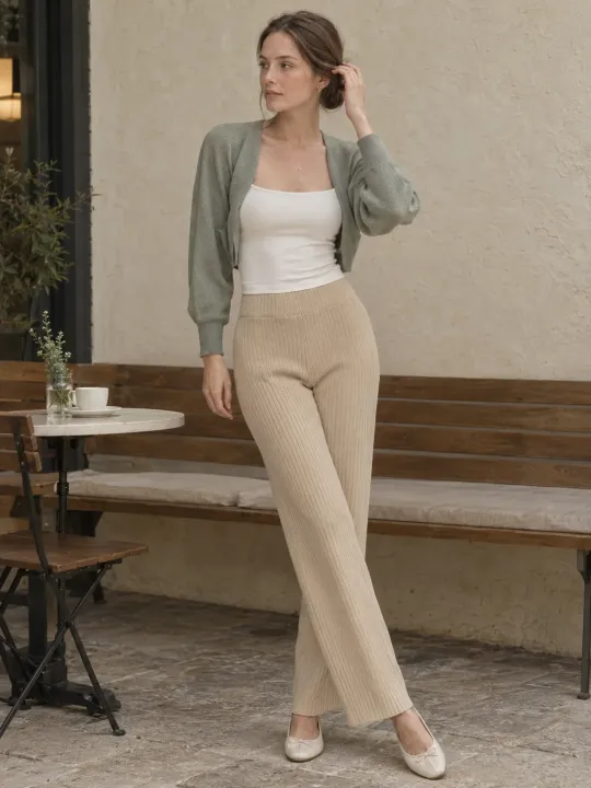 Barre Straight-Leg Rib Pant
