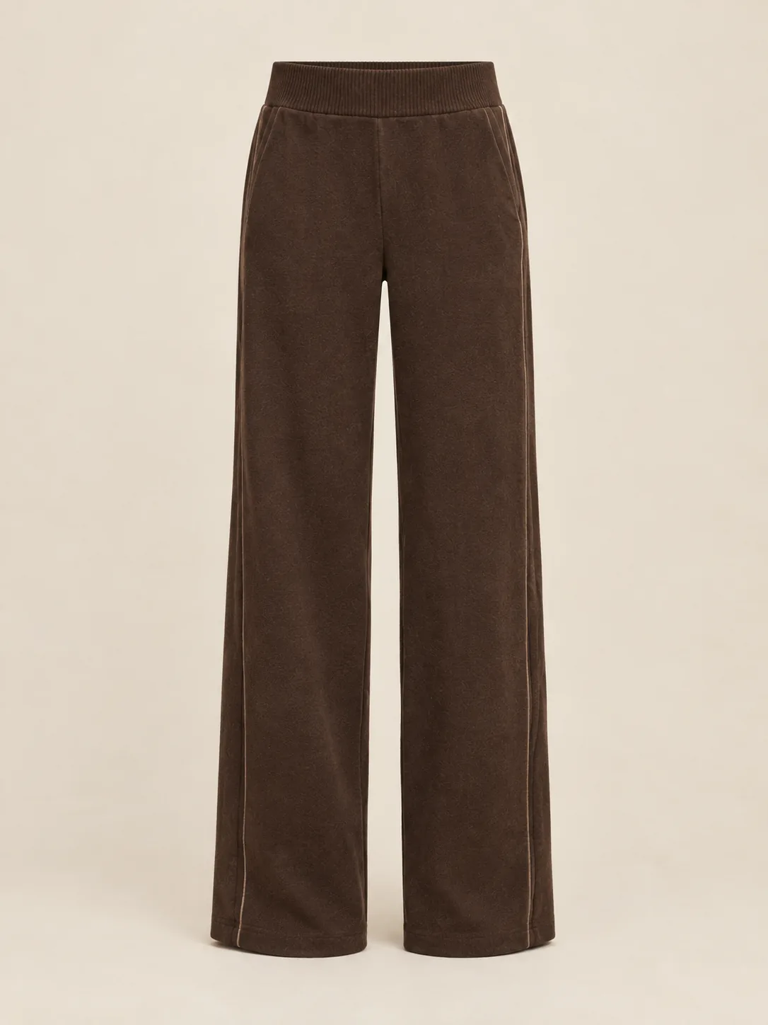Brushed Lounge Trouser in Espresso — front view