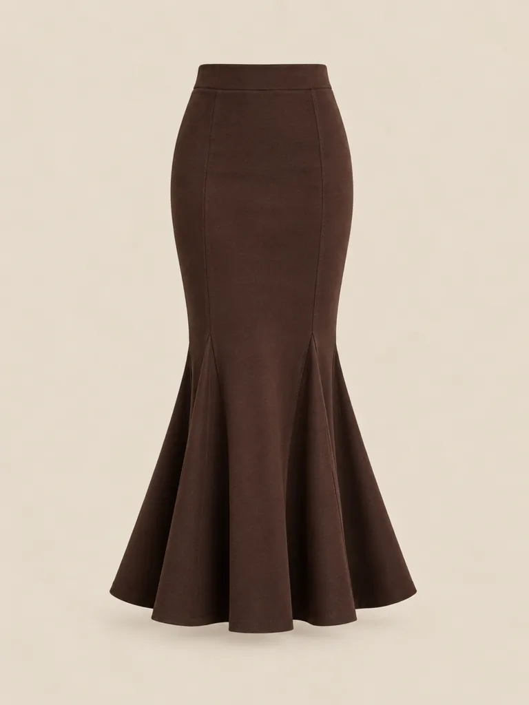 Échappé Godet Panel Rok — Espresso — Voorkant