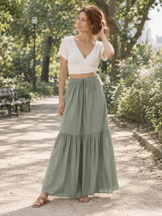 Grand Jeté Tiered Maxi Skirt