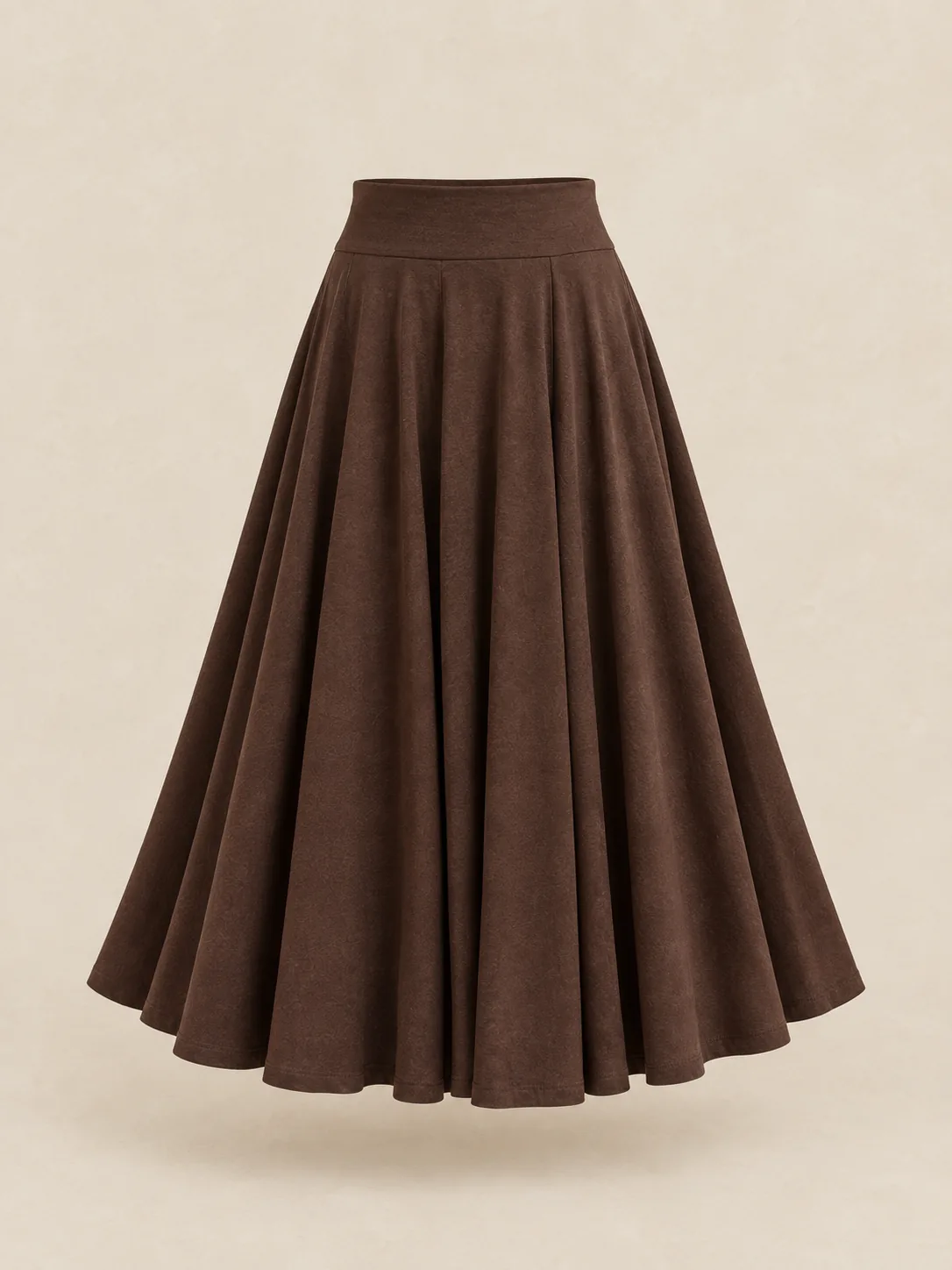 Pas de Chat Circle Skirt in Espresso — front view