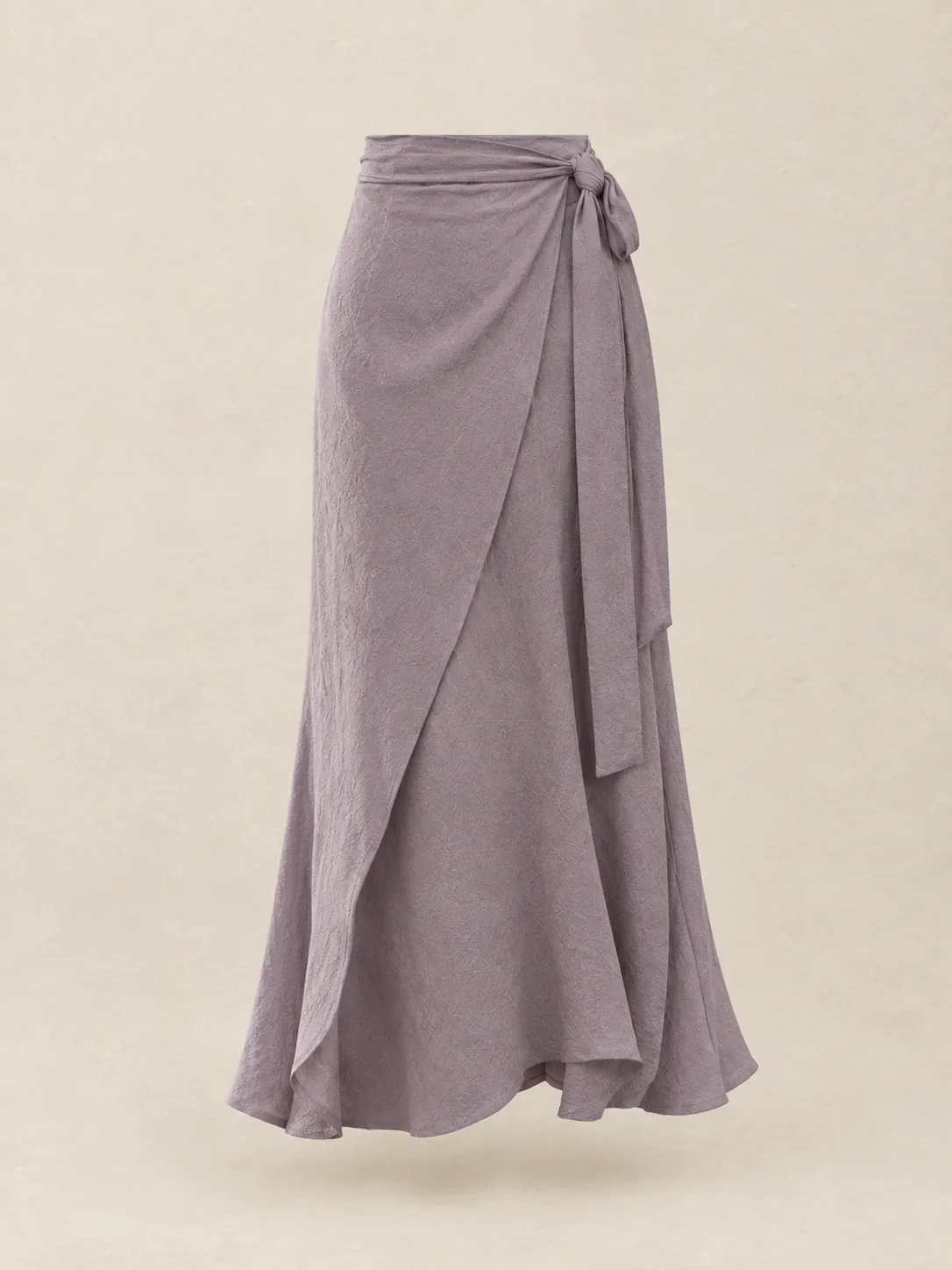 Pirouette Wrap Midi Skirt in Dusk — front view