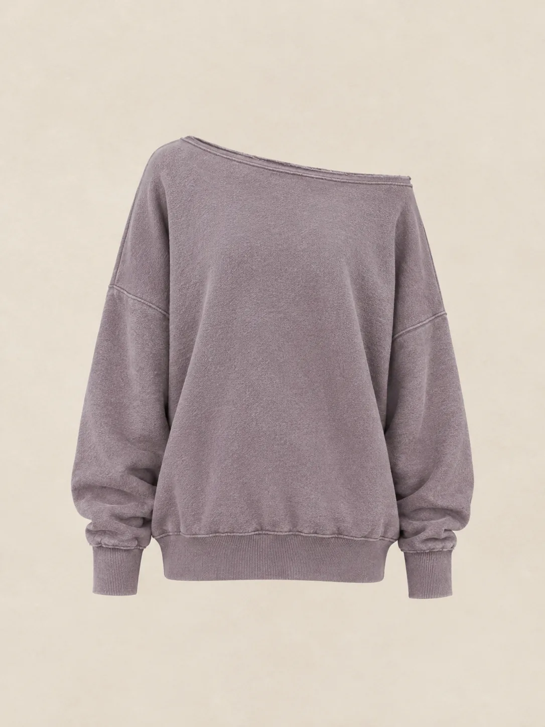 Plié Boat-Neck Sweatshirt in Dusk — front view