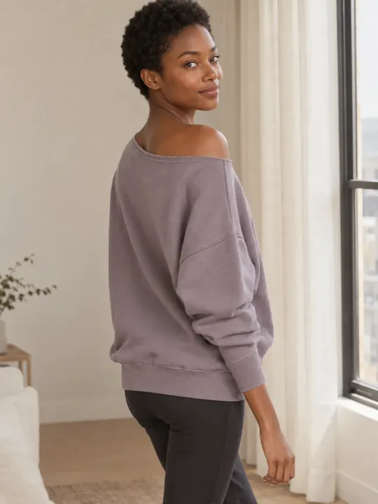 Plié Boat-Neck Sweatshirt