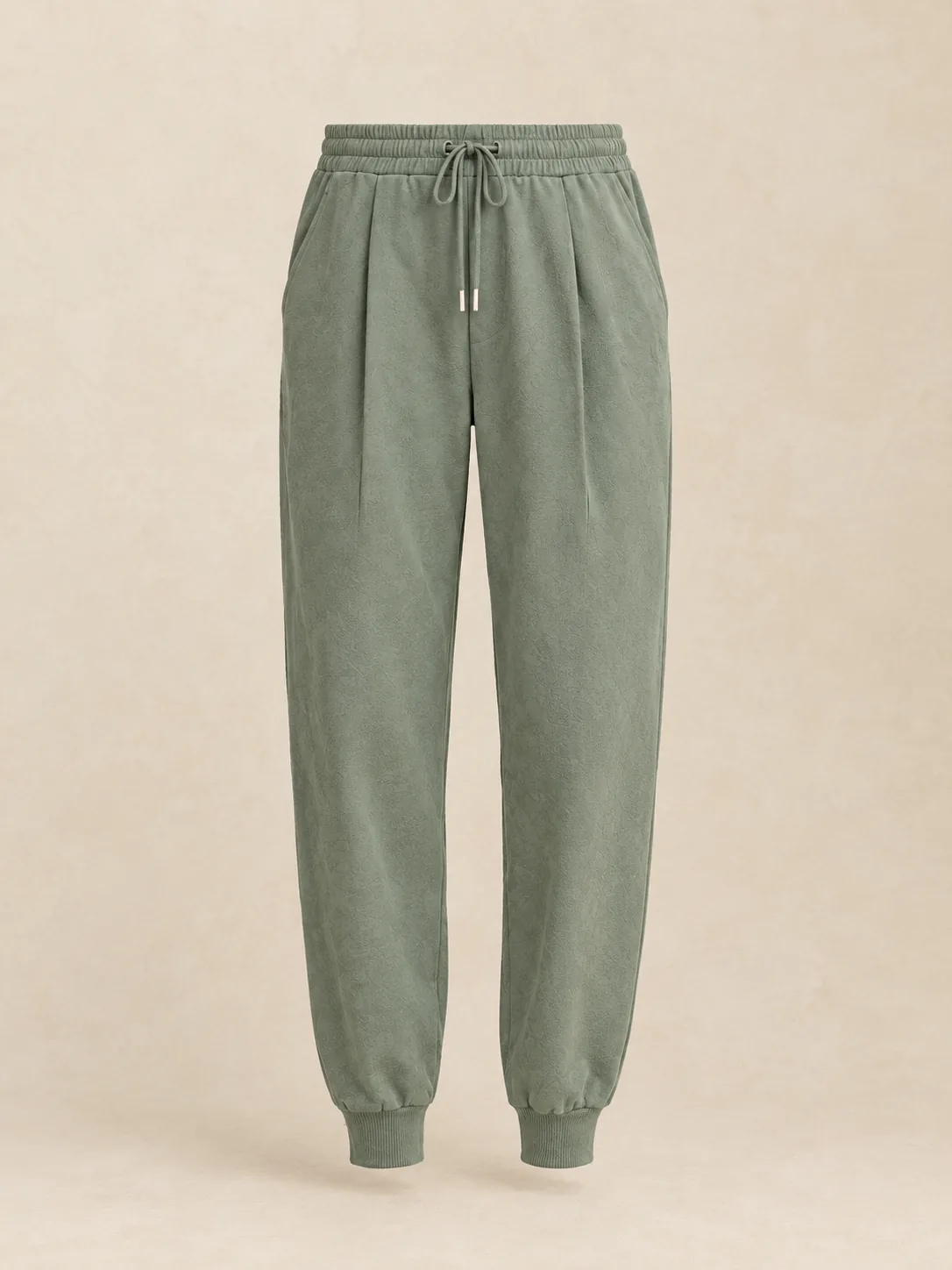 Rehearsal Pleated Jogger in Sage — front view