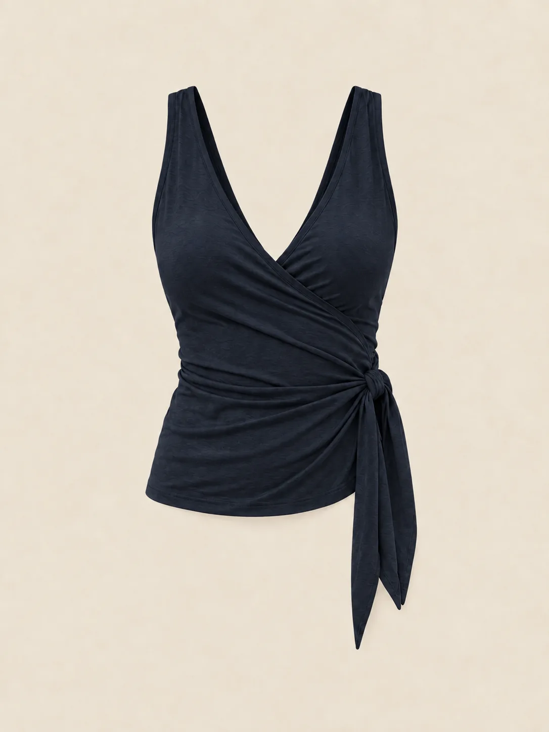 Relevé Sleeveless Wrap in Ink — front view