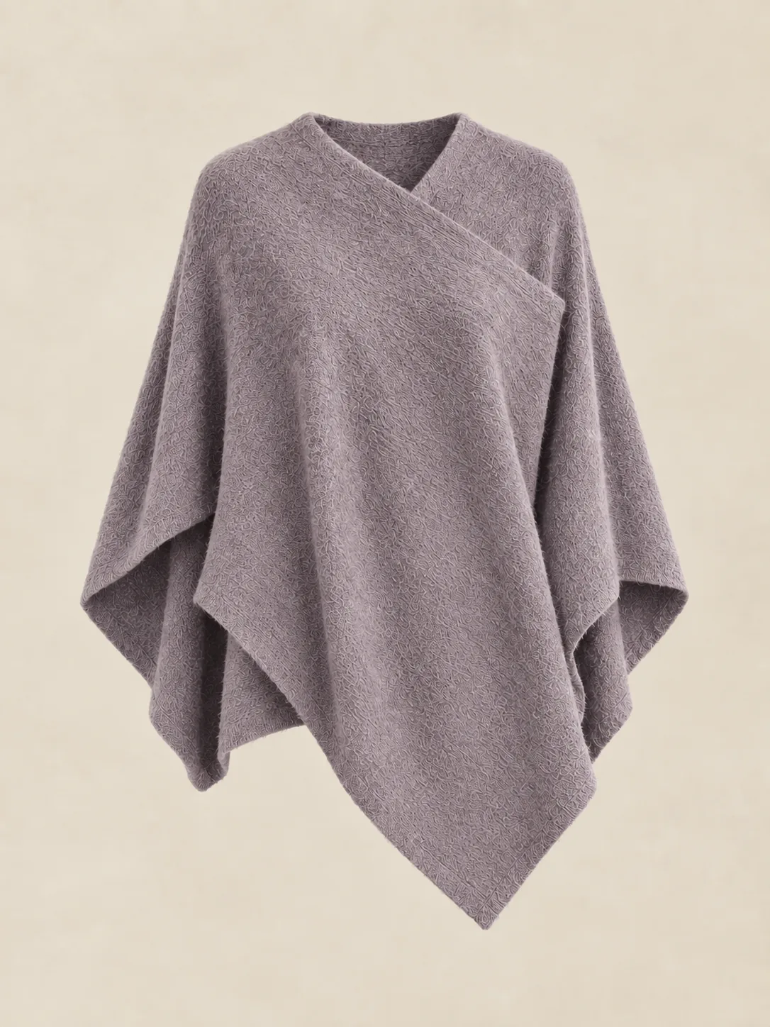 Rond de Jambe Knit Wrap Poncho in Dusk — front view