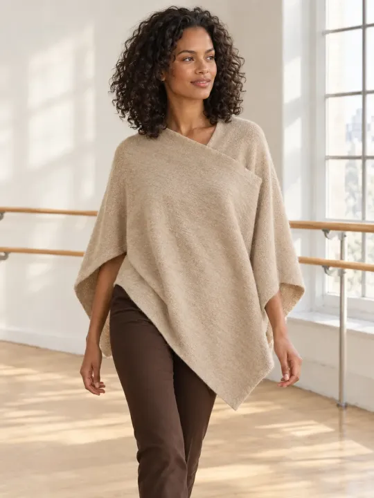 Rond de Jambe Knit Wrap Poncho