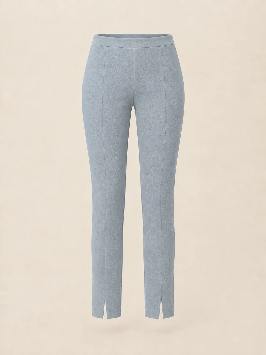 Split-Hem Cropped Trouser in Mist — front view