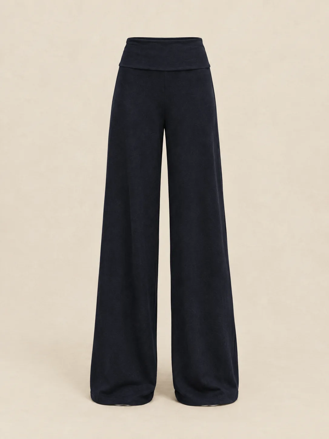 Studio Wide-Leg Trouser in Ink — front view