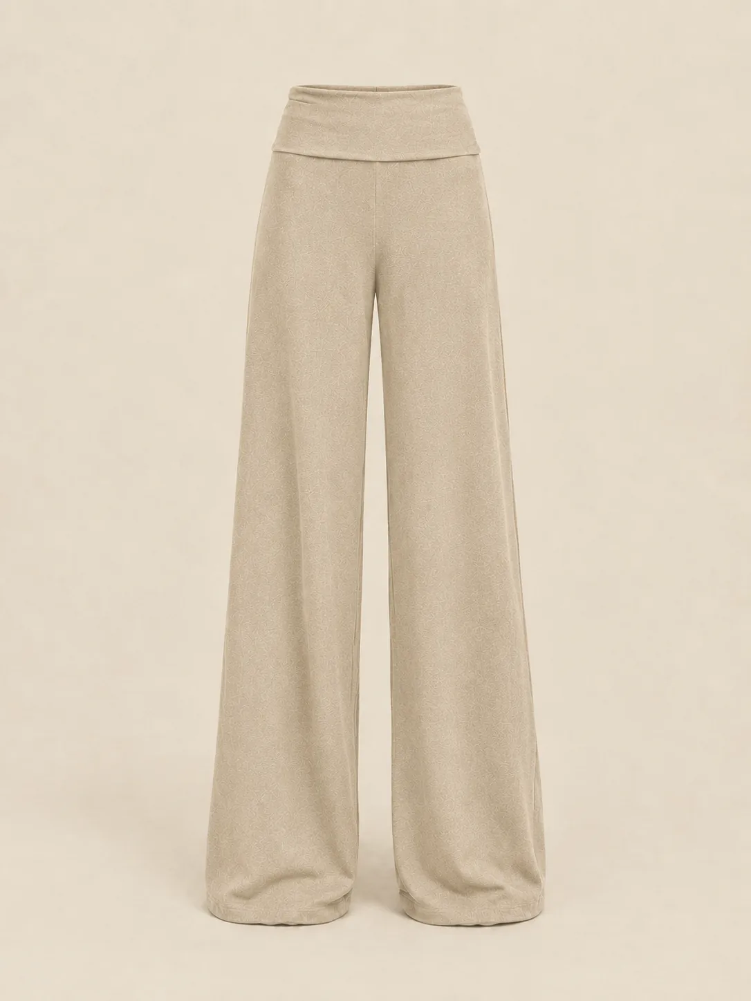 Studio Wide-Leg Trouser in Oat — front view