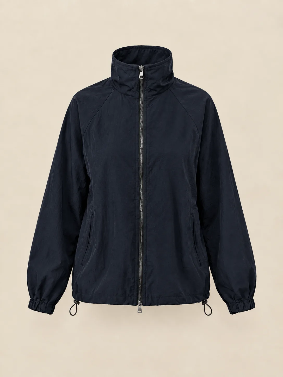 Tempo Funnel-Neck Jacket in Ink — front view